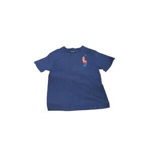 Polo Ralph Lauren Navy Blue T-Shirt with Rainbow Polo Player Logo Boys S